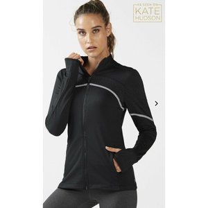 Fabletics Women's Black Jacket with Silver Accents